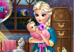 Elsa Frozen Baby Feeding